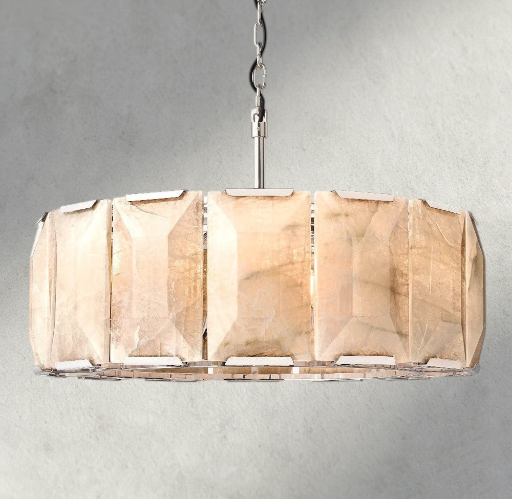 Harlow Calcite Round Chandelier 19", 31", 43", 60"-chandelier-Briglighting