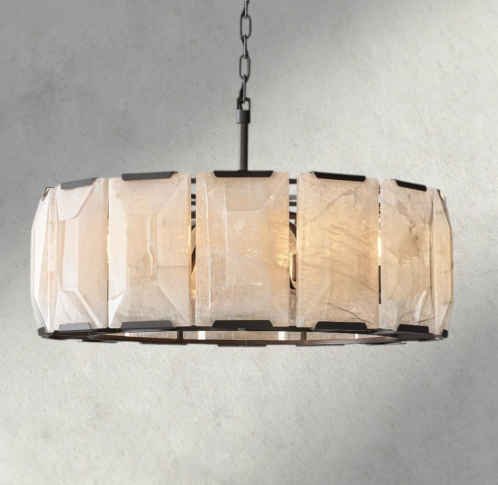 Harlow Calcite Round Chandelier 19", 31", 43", 60"-chandelier-Briglighting