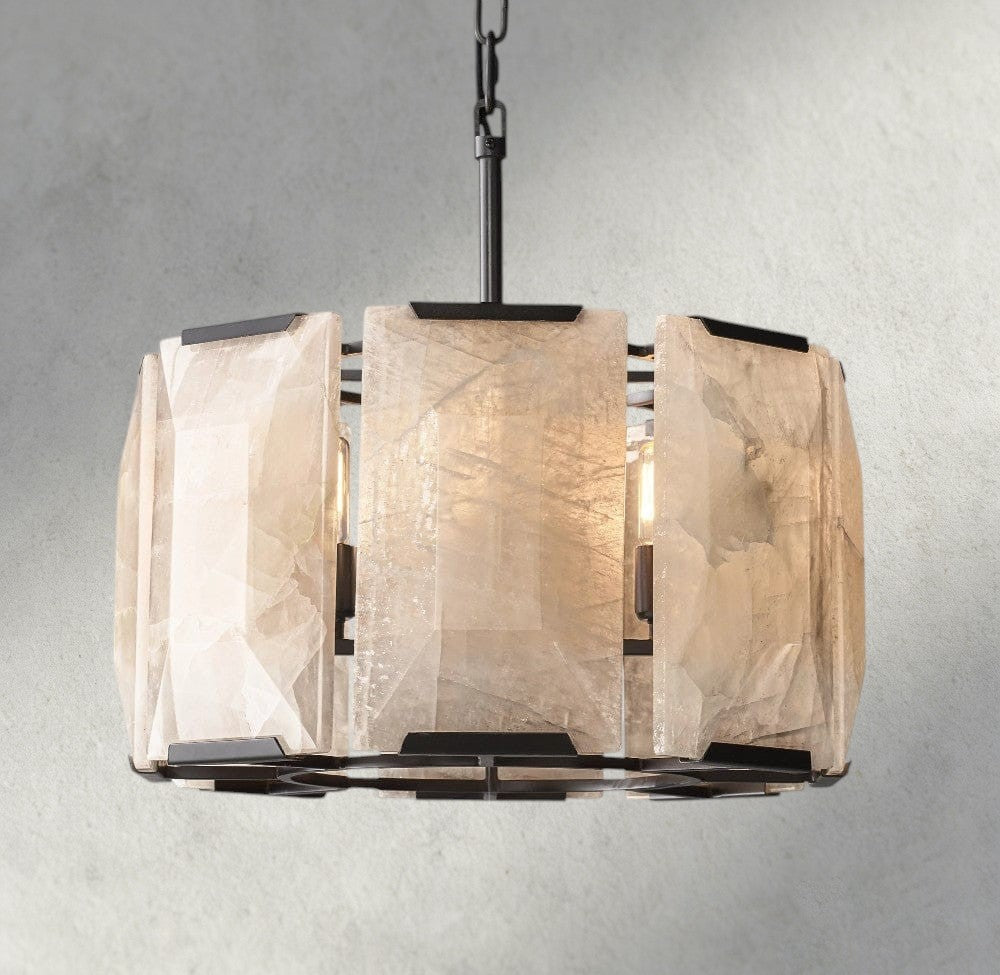 Harlow Calcite Round Chandelier 19", 31", 43", 60"-chandelier-Briglighting