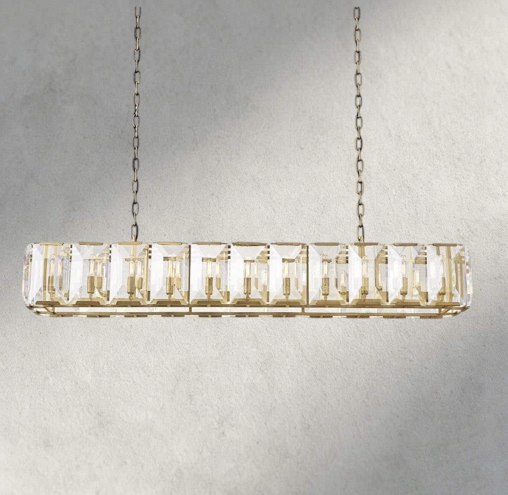 Harlow Crystal Rectangular Chandelier 42", 54", 62", 74"-chandelier-Briglighting