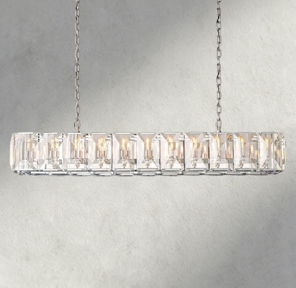 Harlow Crystal Rectangular Chandelier 42", 54", 62", 74"-chandelier-Briglighting