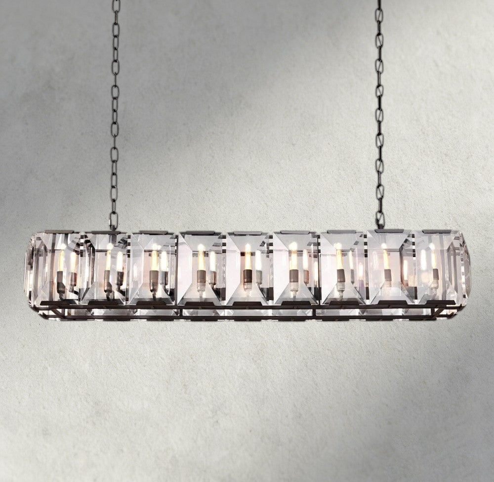 Harlow Crystal Rectangular Chandelier 42", 54", 62", 74"-chandelier-Briglighting