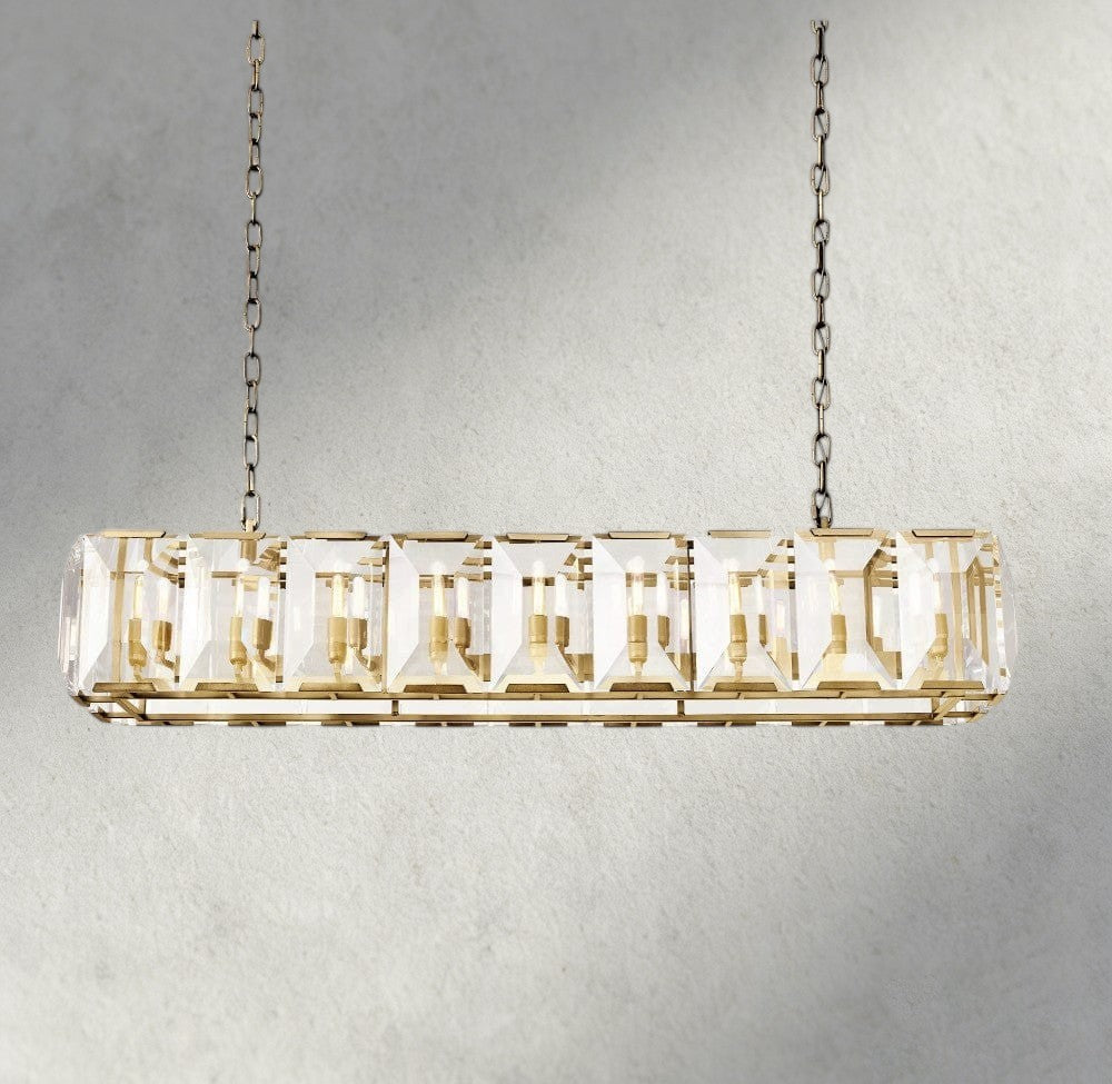 Harlow Crystal Rectangular Chandelier 42", 54", 62", 74"-chandelier-Briglighting