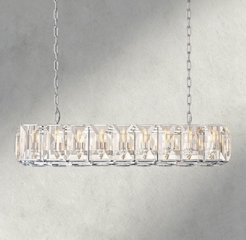 Harlow Crystal Rectangular Chandelier 42", 54", 62", 74"-chandelier-Briglighting