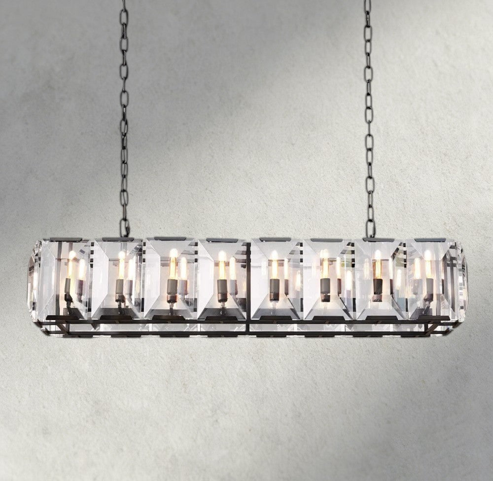Harlow Crystal Rectangular Chandelier 42", 54", 62", 74"-chandelier-Briglighting