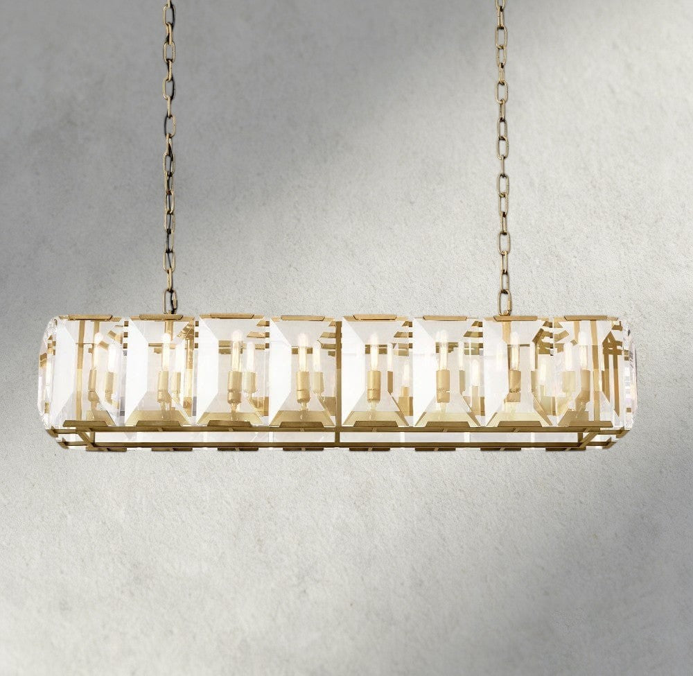 Harlow Crystal Rectangular Chandelier 42", 54", 62", 74"-chandelier-Briglighting
