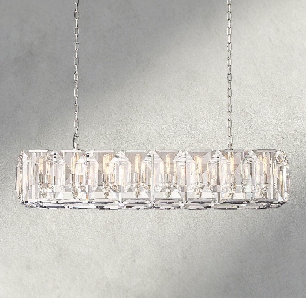 Harlow Crystal Rectangular Chandelier 42", 54", 62", 74"-chandelier-Briglighting