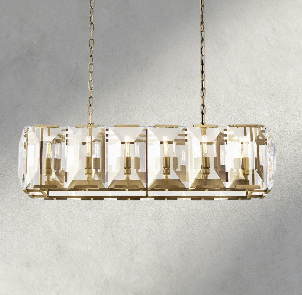 Harlow Crystal Rectangular Chandelier 42", 54", 62", 74"-chandelier-Briglighting
