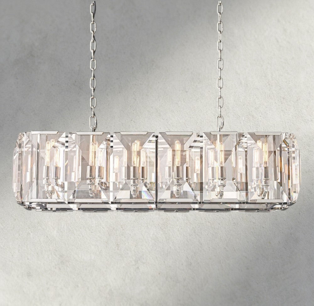 Harlow Crystal Rectangular Chandelier 42", 54", 62", 74"-chandelier-Briglighting