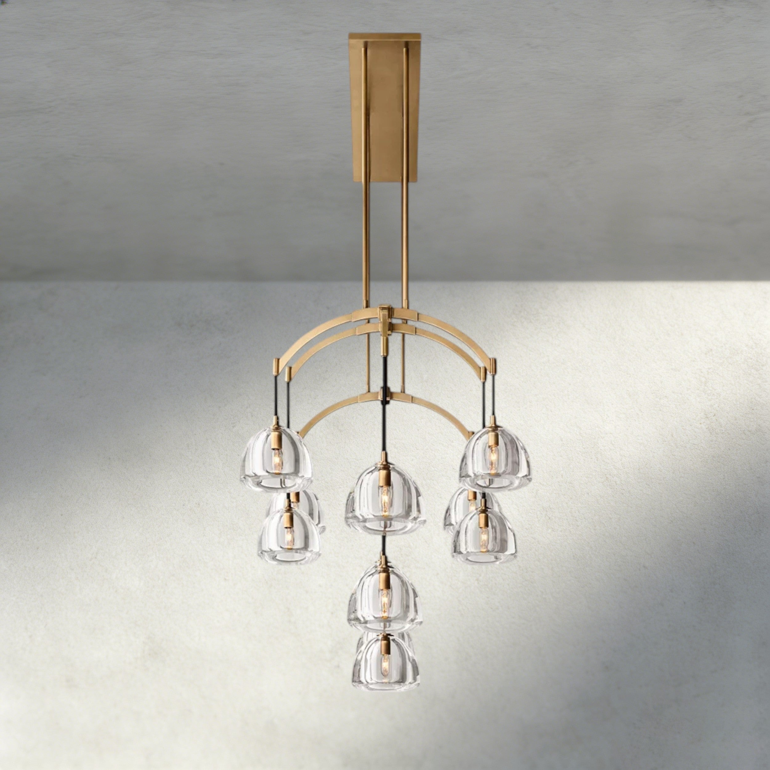 Hemisphere Linear Chandelier 54", 72"-chandelier-Briglighting