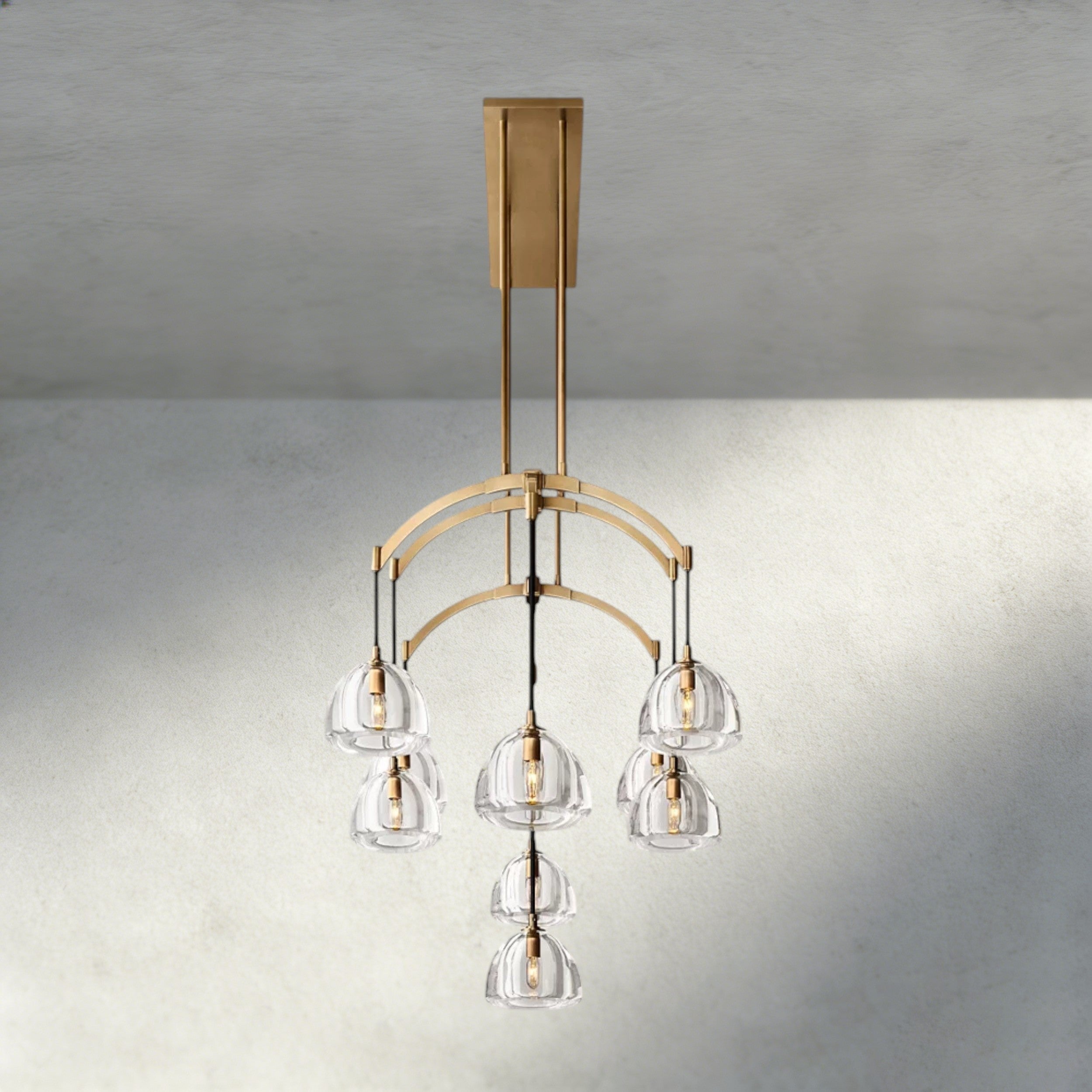 Hemisphere Linear Chandelier 54", 72"-chandelier-Briglighting