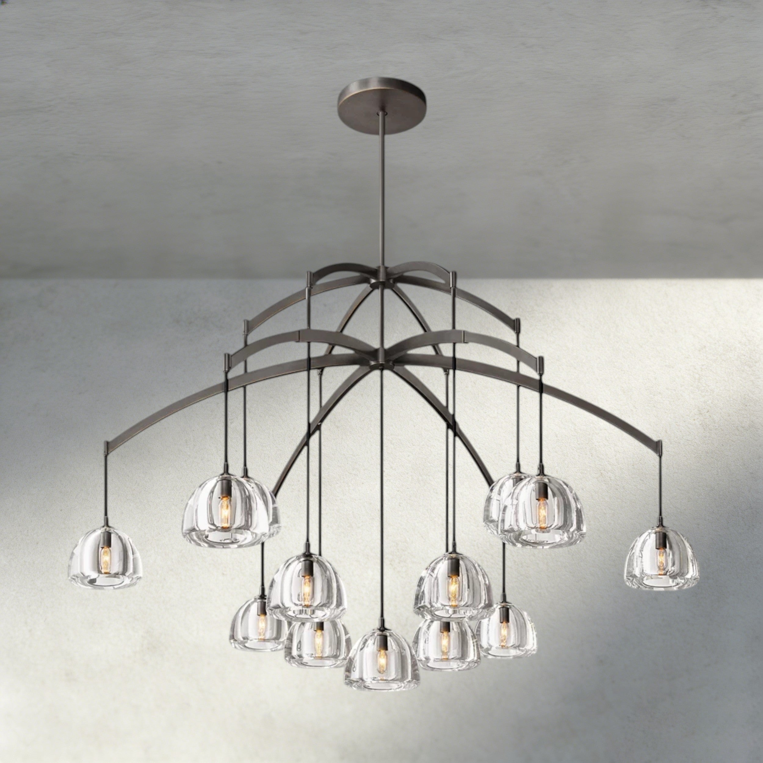 Hemisphere Round Chandelier 36", 48", 60"-chandelier-Briglighting