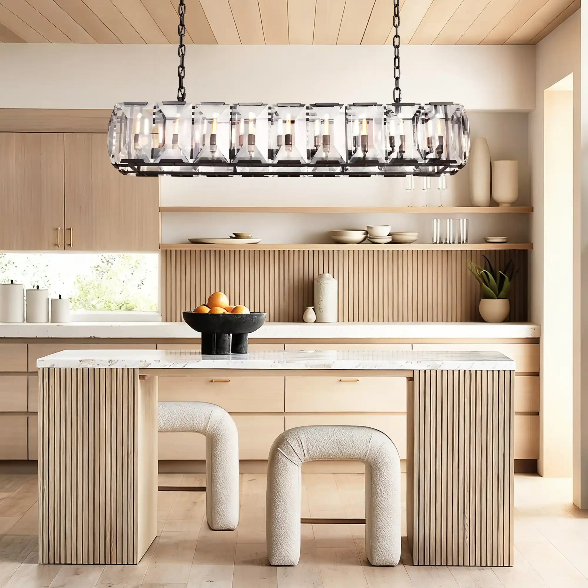 Harlow Crystal Rectangular Chandelier 42", 54", 62", 74"
