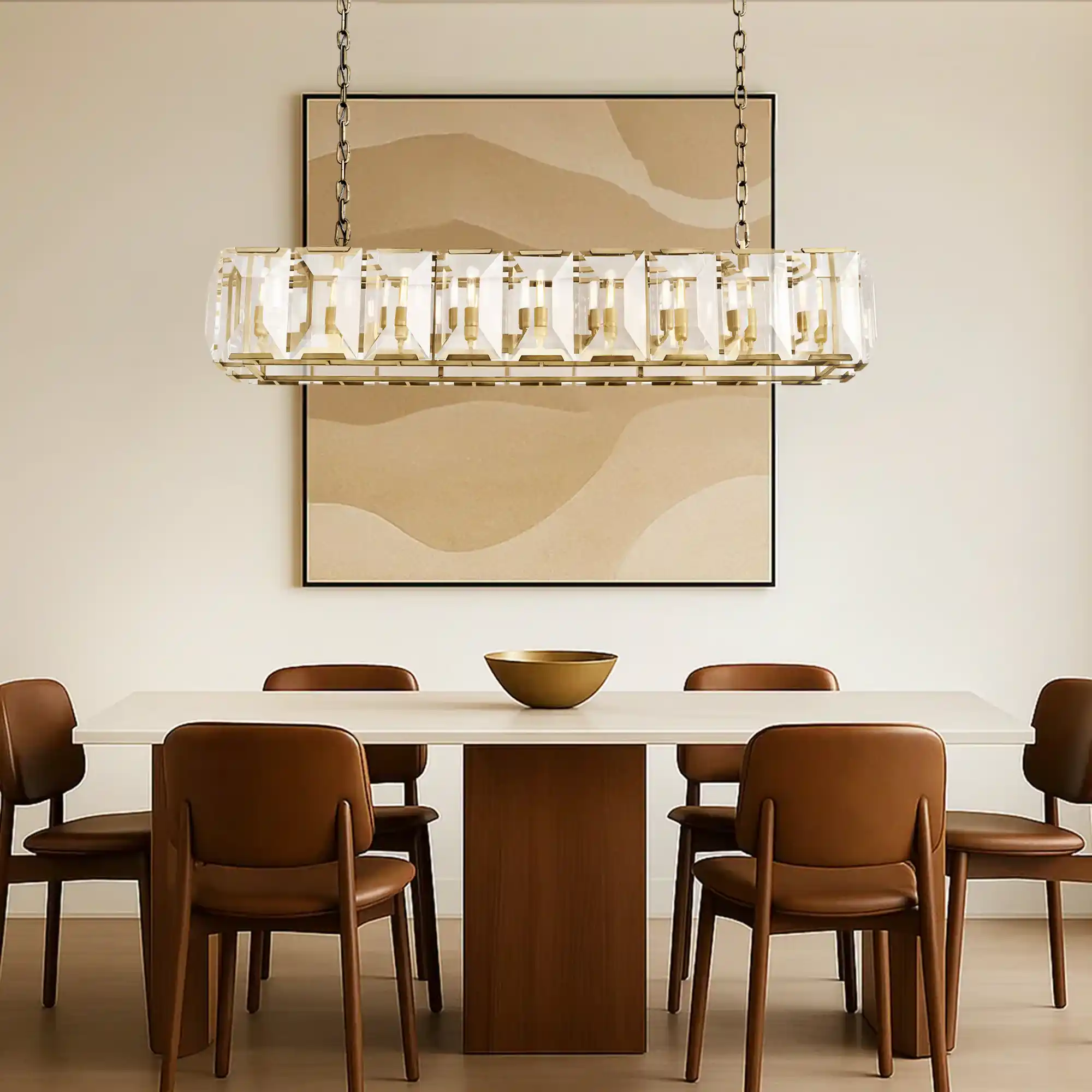 Harlow Crystal Rectangular Chandelier 42", 54", 62", 74"