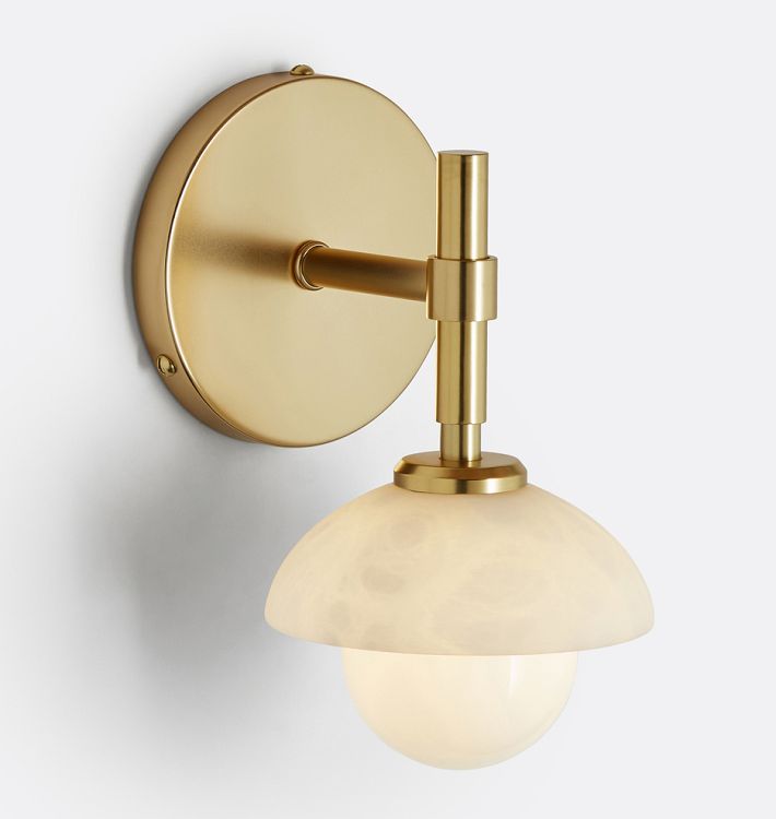 Alabaster Shade Greenwich Wall Sconce-Briglighting