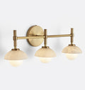 Alabaster Shade Greenwich Triple Wall Sconce-Briglighting