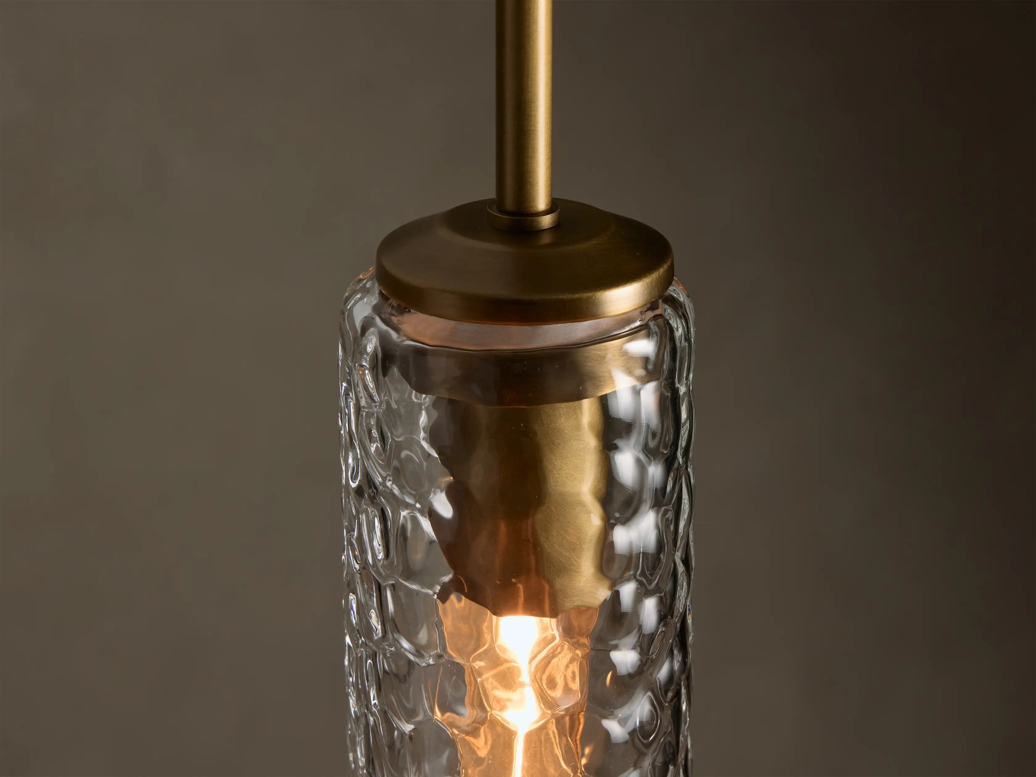Colleena Hammered Glass Pendant