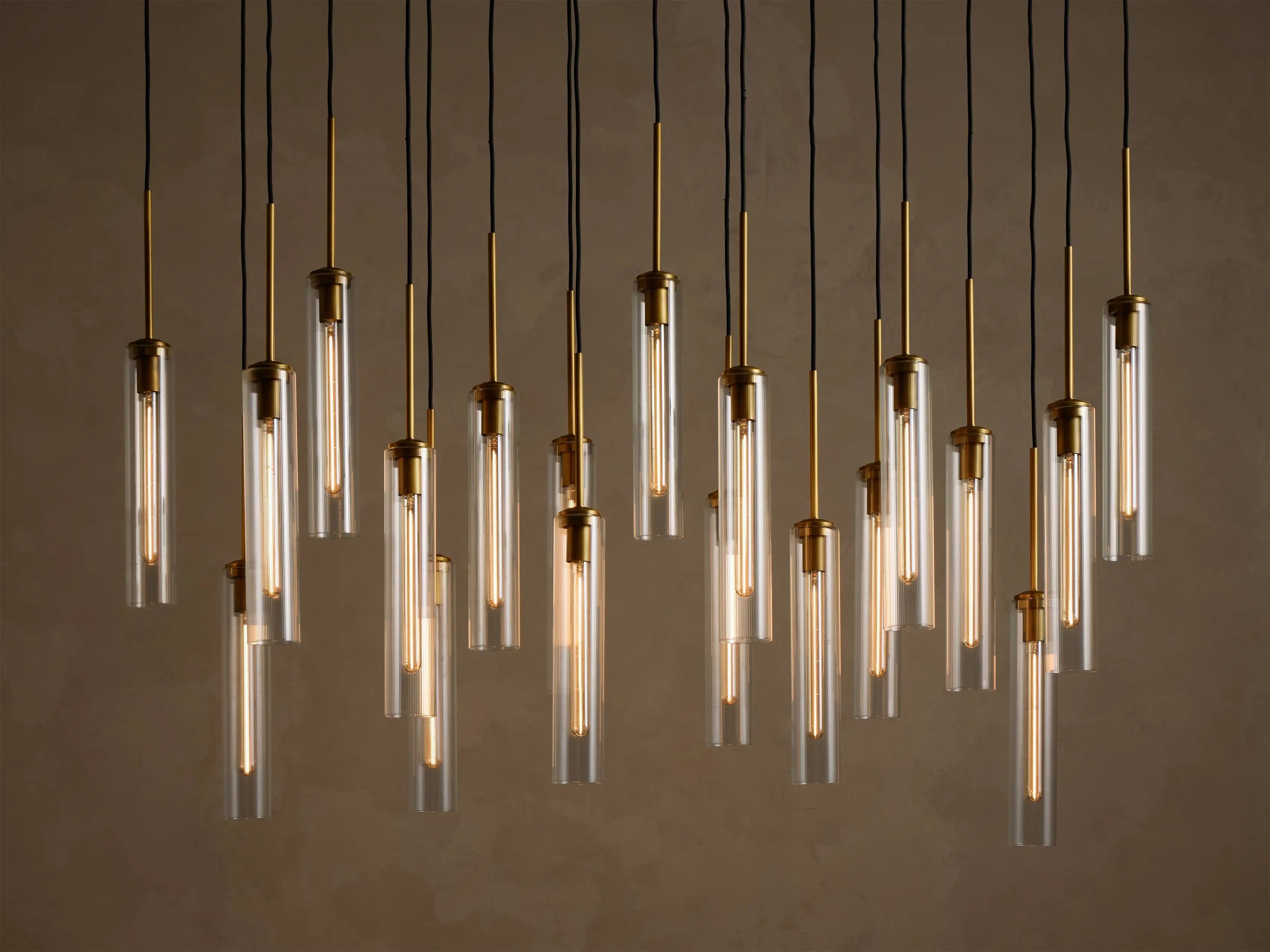 Colleena Linear Fluted Glass Chandelier