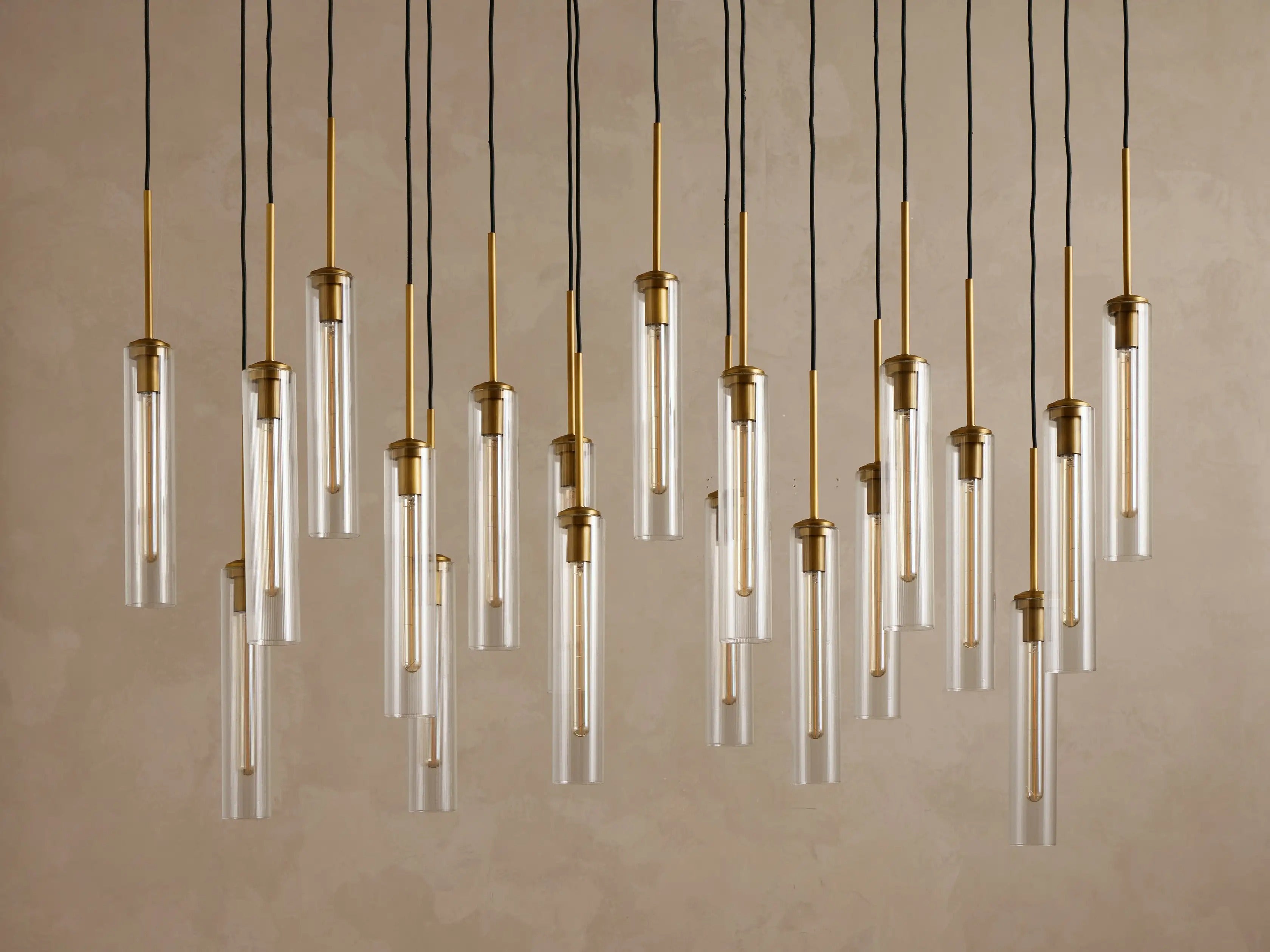 Colleena Linear Fluted Glass Chandelier