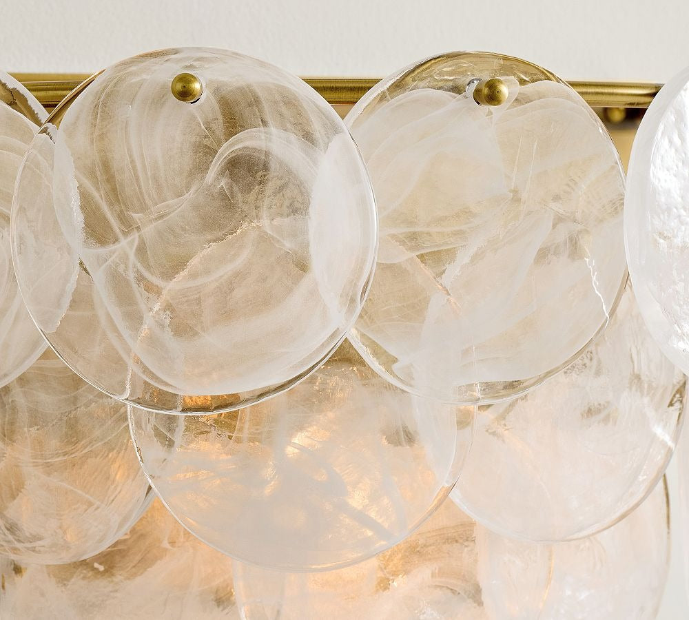 Riviera Glass Disc Sconce 13"-Briglighting