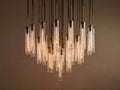 Colleena Hammered Glass Round Chandelier