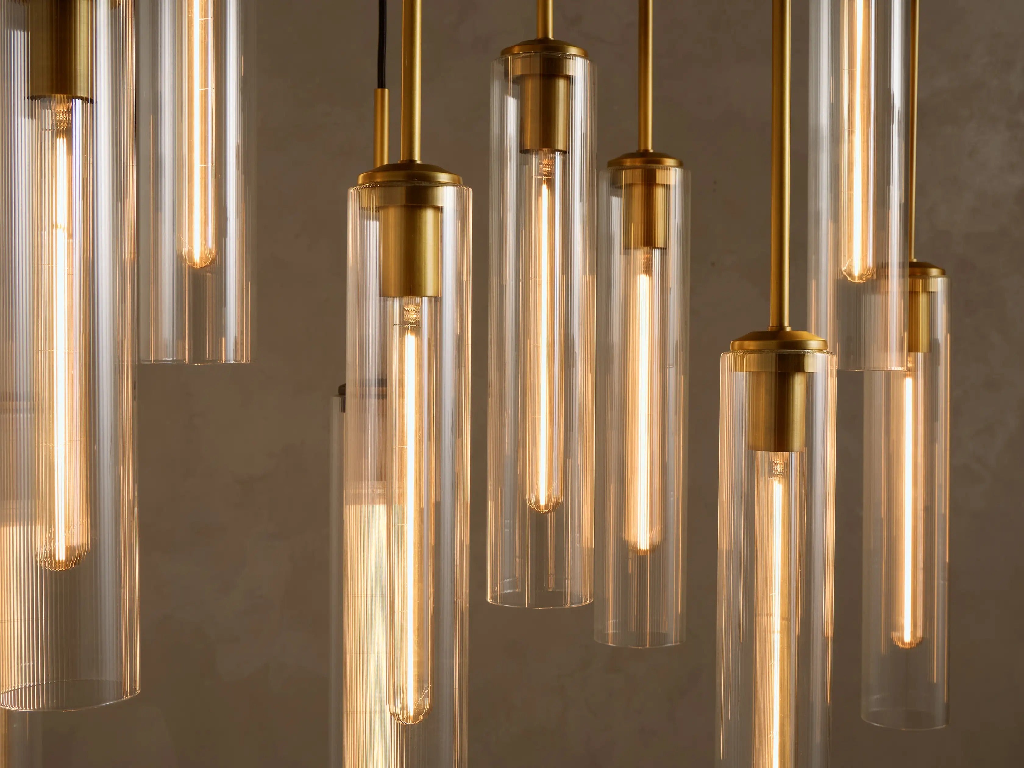Colleena Linear Fluted Glass Chandelier