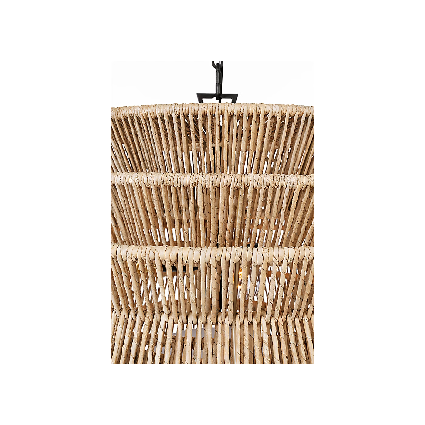 Antigua Drum Rattan Chandelier-Chandelier-Briglighting