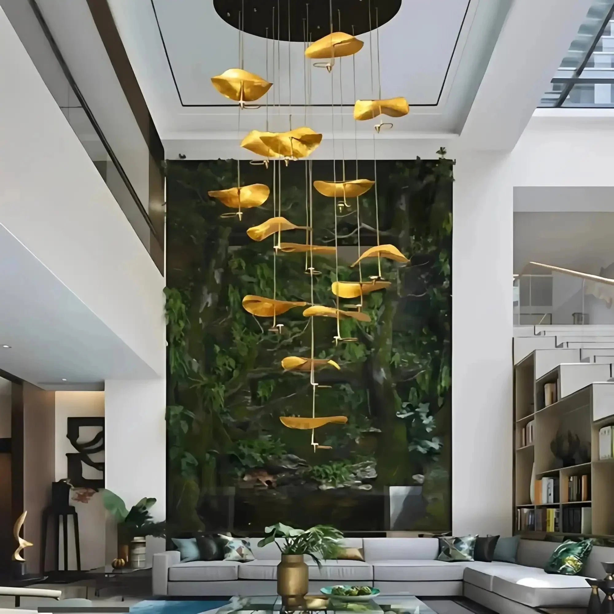 Jenissa Vintage Crystal Staircase Chandelier High Ceiling Luxury Lighting - 20 - LIghtGoldWarm LightBriglighting