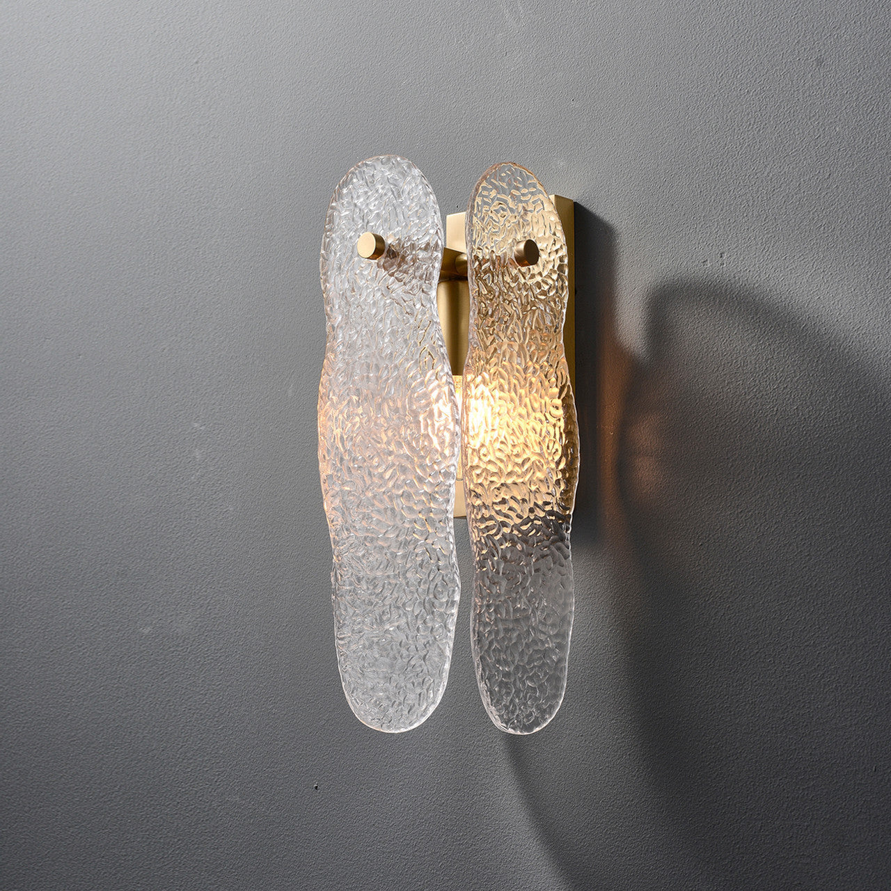 Ice Sculpture Glass Wall Sconce-wall sconce for bedroom,wall sconce for dining roo-Briglighting