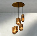 Lacour Amber Glass Cluster Chandelier