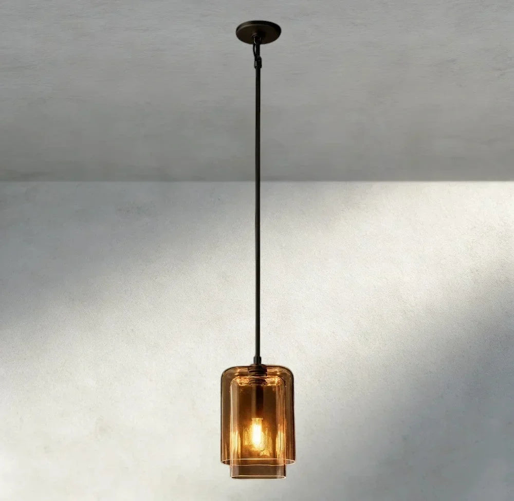 Lacour Amber Glass Pendant