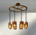 Lacour Amber Glass Round Chandelier
