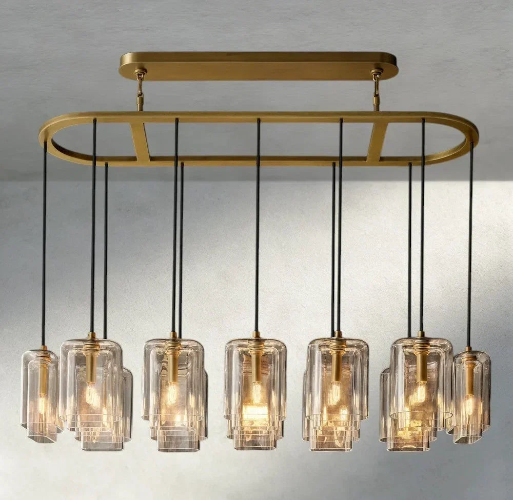 Lacour Clear Glass Linear Chandelier