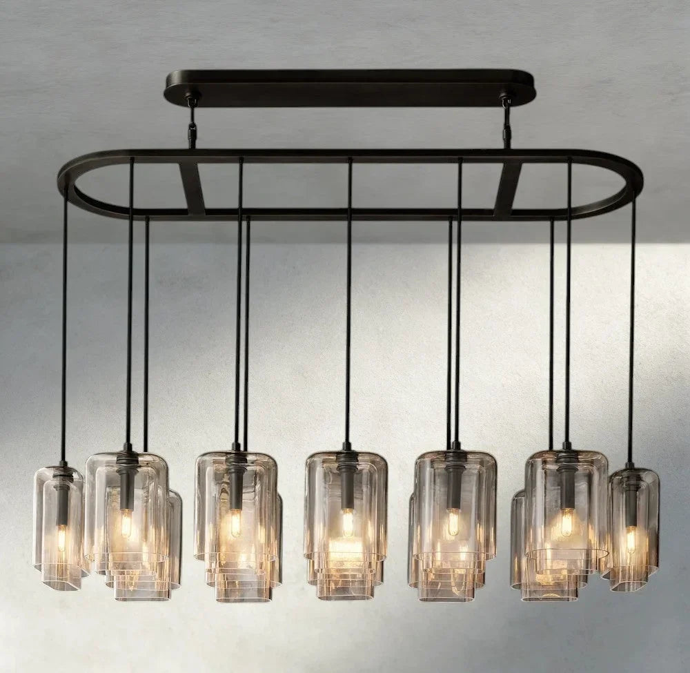 Lacour Clear Glass Linear Chandelier