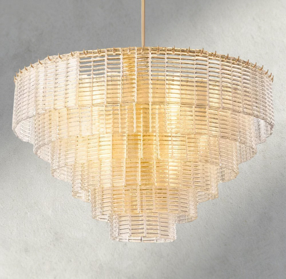 Sirene Clear Glass Round Chandelier 41", 52", 65"-chandelier-Briglighting