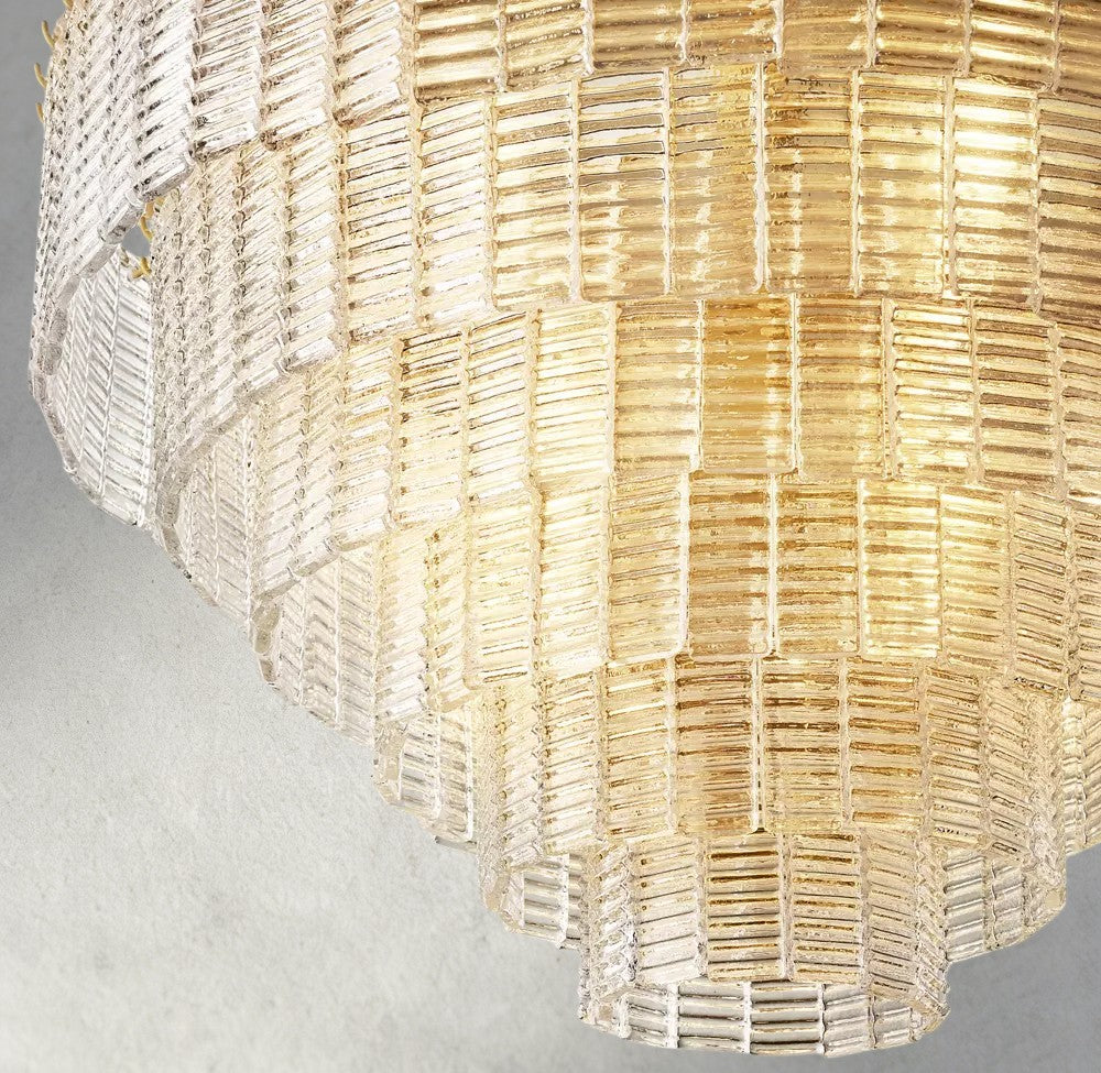 Sirene Clear Glass Round Chandelier 41", 52", 65"-chandelier-Briglighting