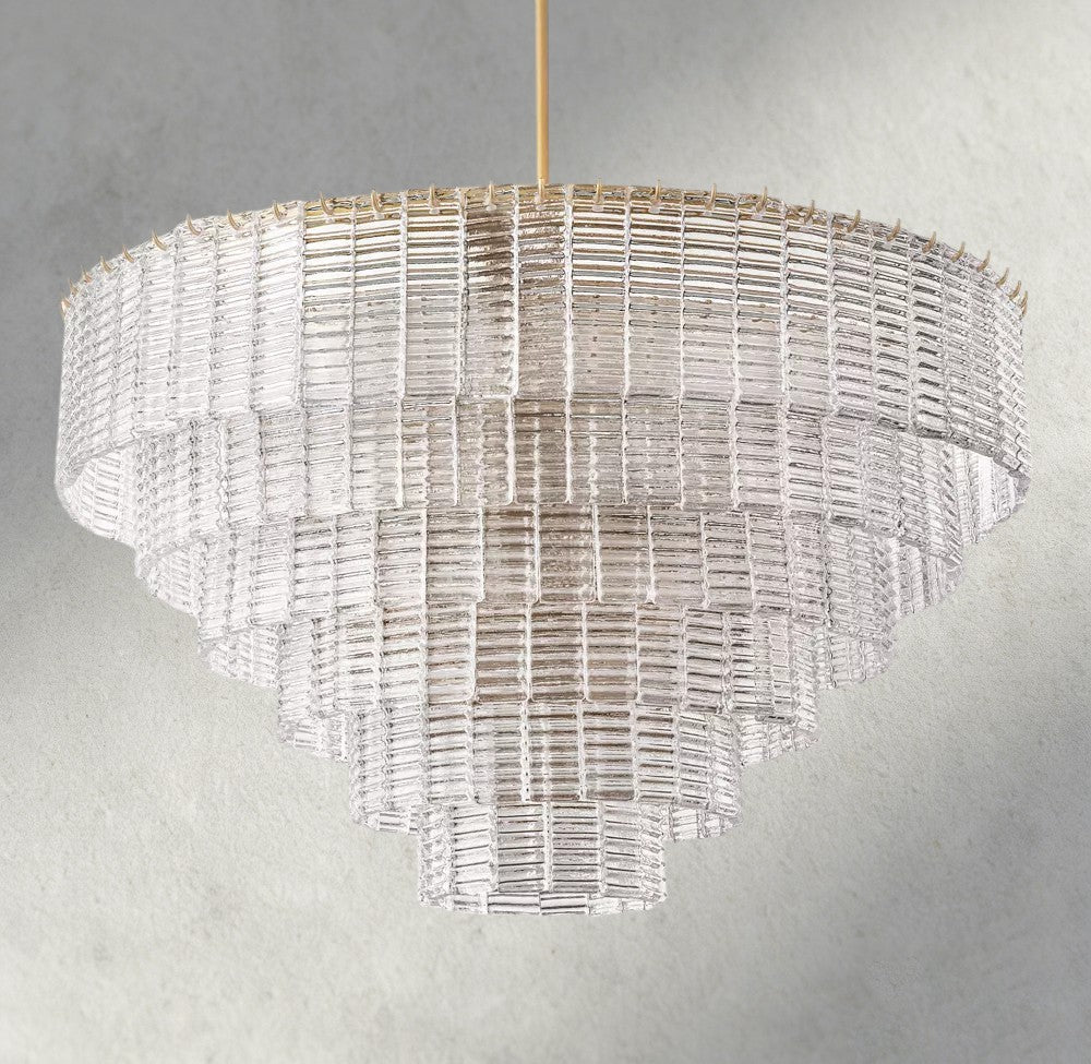 Sirene Clear Glass Round Chandelier 41", 52", 65"-chandelier-Briglighting