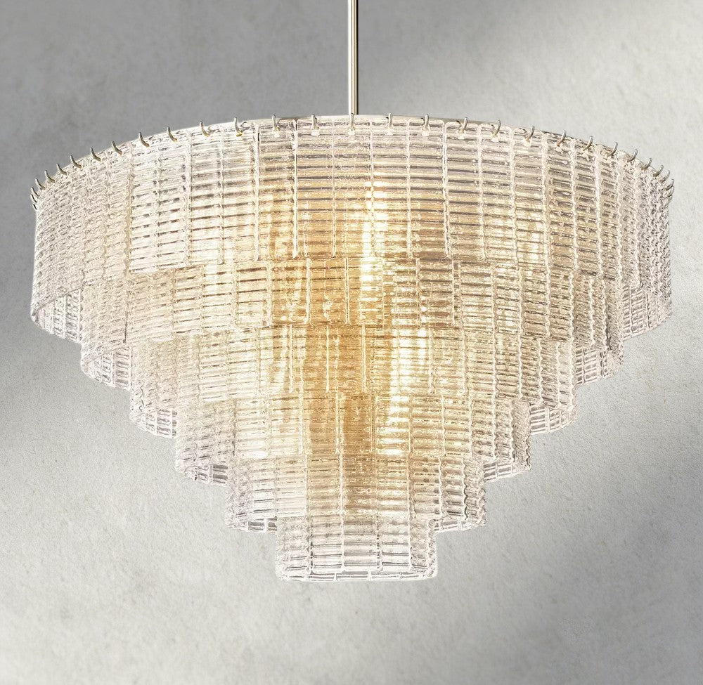 Sirene Clear Glass Round Chandelier 41", 52", 65"-chandelier-Briglighting