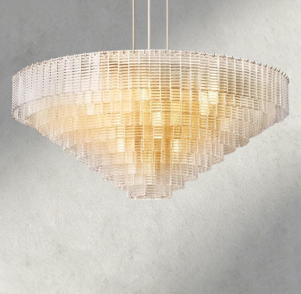 Sirene Clear Glass Round Chandelier 41", 52", 65"-chandelier-Briglighting