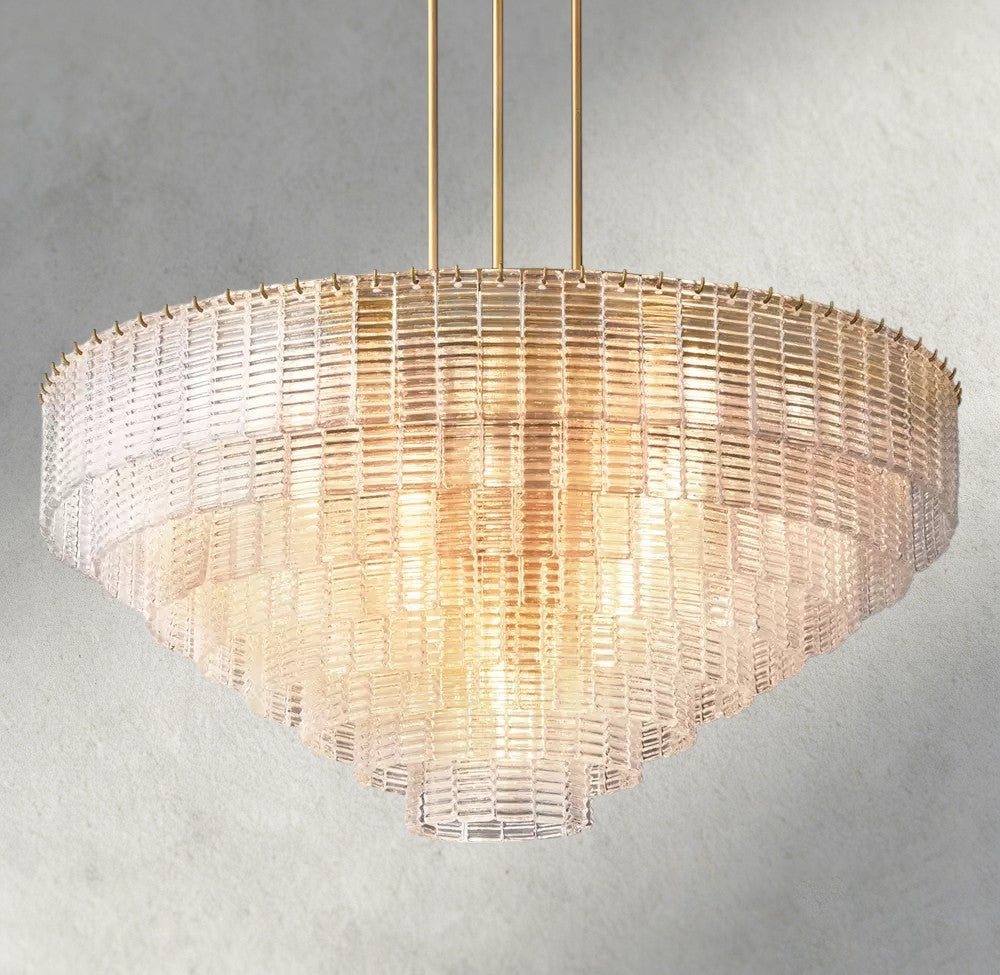 Sirene Clear Glass Round Chandelier 41", 52", 65"-chandelier-Briglighting