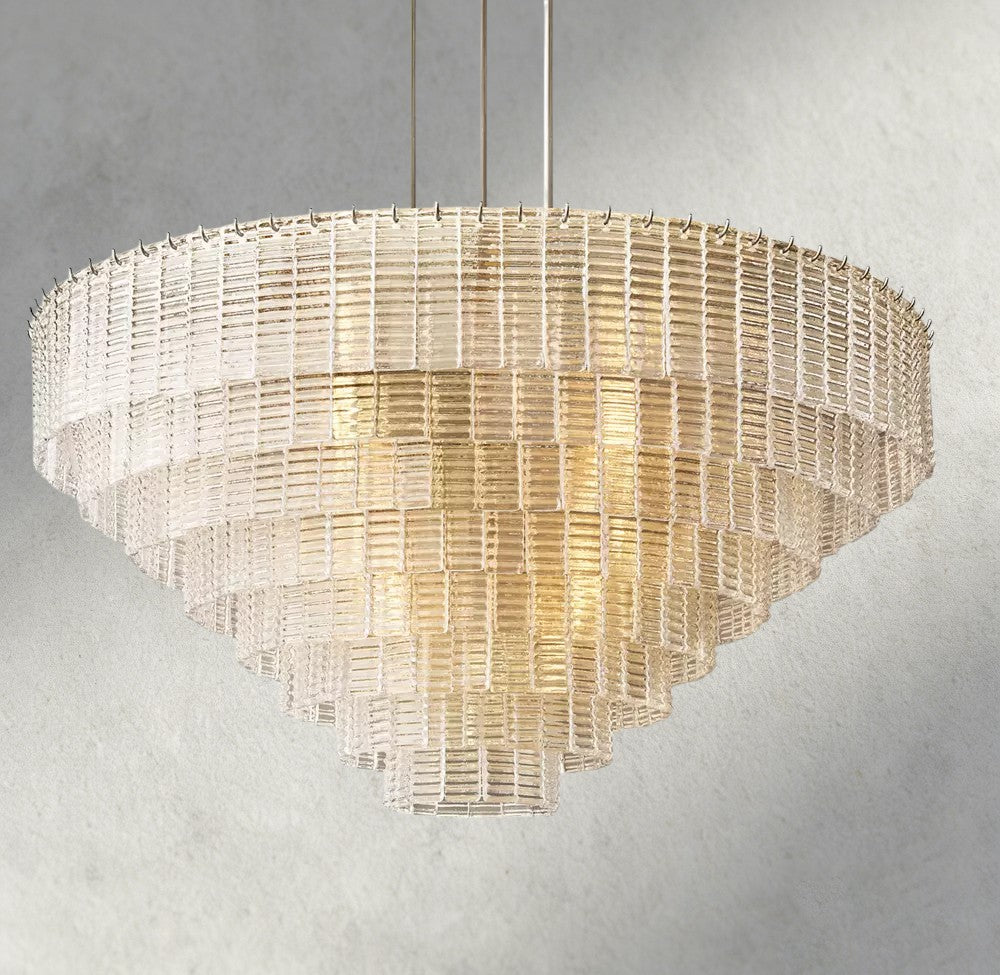 Sirene Clear Glass Round Chandelier 41", 52", 65"-chandelier-Briglighting