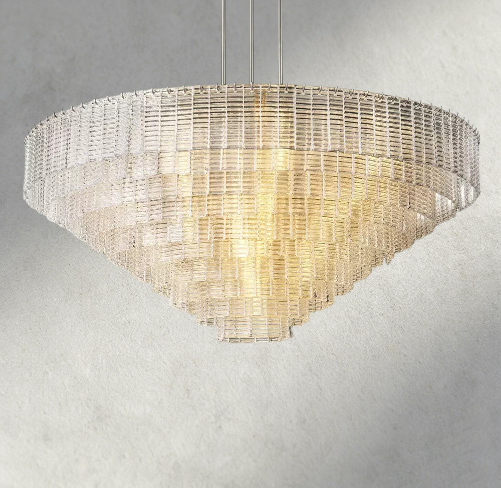 Sirene Clear Glass Round Chandelier 41", 52", 65"-chandelier-Briglighting