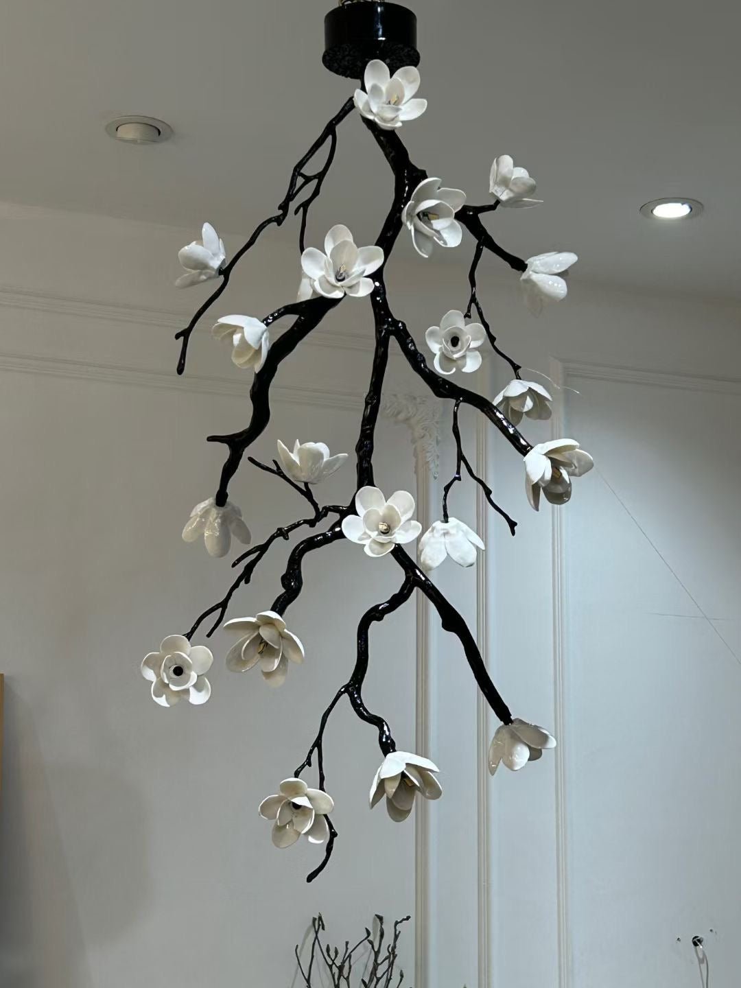 Large Long Branch Flower Chandelier-Briglighting