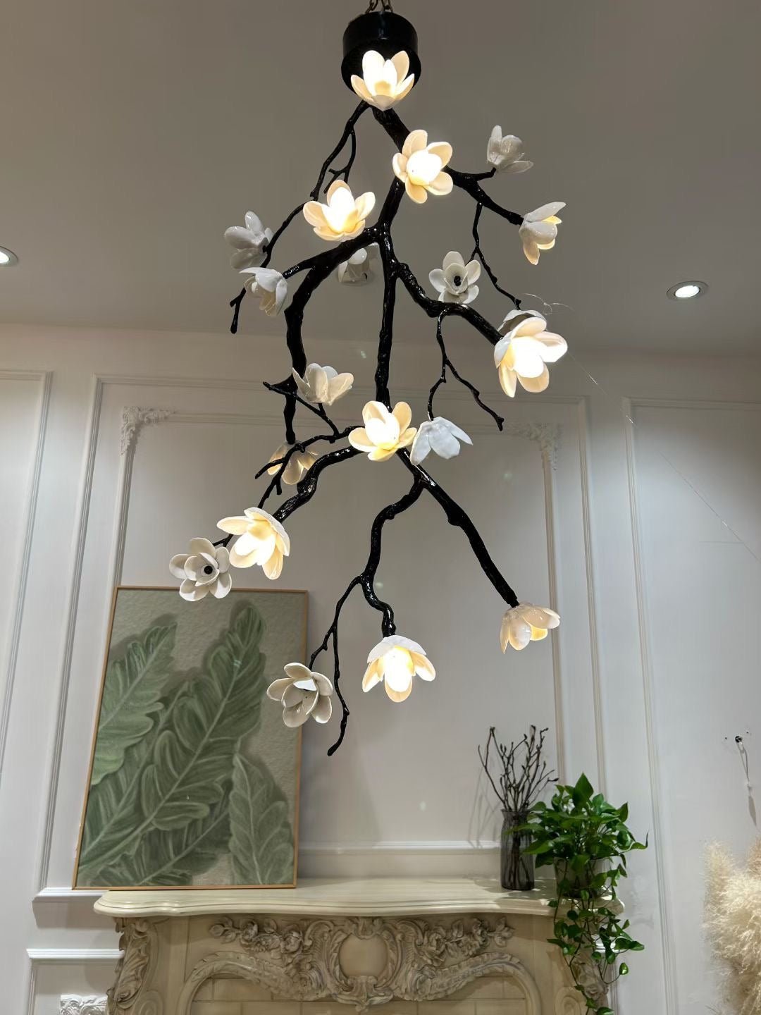 Large Long Branch Flower Chandelier-Briglighting