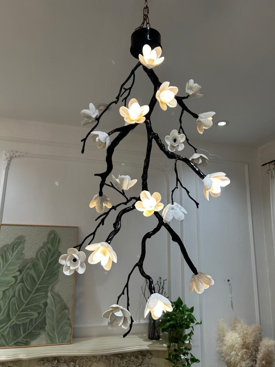 Large Long Branch Flower Chandelier-Briglighting