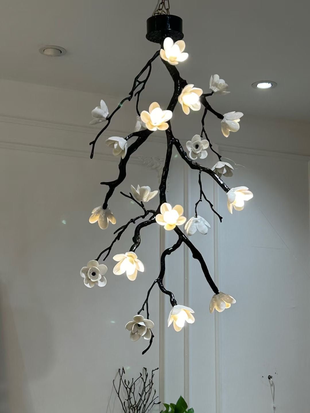Large Long Branch Flower Chandelier-Briglighting