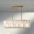 Lattice Clear Glass Rectangular Chandelier 49", 67"-Chandelier-Briglighting