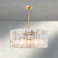 Lattice Clear Glass Round Chandelier 37", 48"-Chandelier-Briglighting