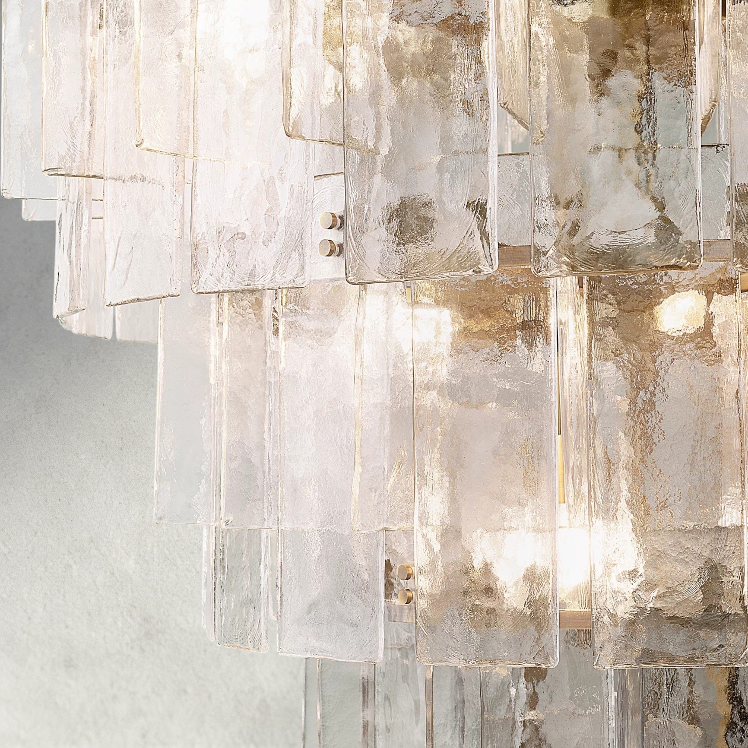 Lattice Clear Glass Tiered Round Chandelier 36", 47"-Chandelier-Briglighting
