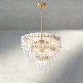Lattice Clear Glass Tiered Round Chandelier 36", 47"-Chandelier-Briglighting